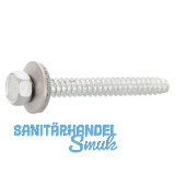 Fassadenschraube stumpf 6.3 x 16Edelstahl A2 Neoprensch. � 16 mm mit Zulassung