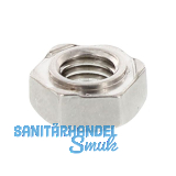 DIN929 M 4 Edelstahl A2 Sechskant-Schwei�mutter