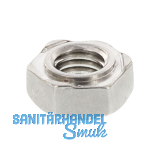 DIN929 M 5 Edelstahl A2 Sechskant-Schwei�mutter