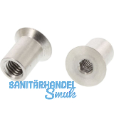 Hülsenmutter Senkkopf M10x 20 Edelstahl 1.4305 mit Innensechskant Hülsenmutter Senkkopf M10x 20 Edelstahl 1.4305 mit Innensechskant