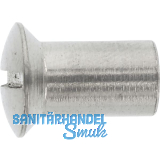 Hülsenmutter Linsensenkkopf M 6x 15 Edelstahl A4 mit Schlitz Hülsenmutter Linsensenkkopf M 6x 15 Edelstahl A4 mit Schlitz