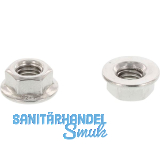 DIN6923 M 6 Edelstahl A2 Sechskantmutter mit Flansch