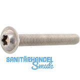 ISO7380-2 M 5x 16 TX25 Edelstahl A2 Linsenschraube Innensechsrund, Vollgewinde