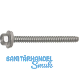 Fassadenbauschraube stumpf 6.3x 25 verzinkt mit Neoprendichtscheibe � 16 mm