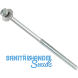 Fassadenbauschraube stumpf 6.3x150 verzinkt mit Neoprendichtscheibe � 16 mm