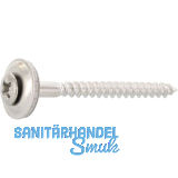 Spenglerschraube 4.5x 60 Pozidriv 2 Edelstahl A2 mit Dichtscheibe � 15mm vormont