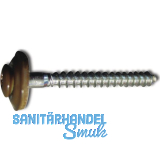 Spenglerschraube 4.5x 45 TX20 Edelstahl A2 Kopf beschichtet RAL8014 sepiabraun