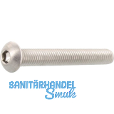 ISO7380-1 M 8x 35 Edelstahl A4-070 Linsenschraube mit Innensechskant