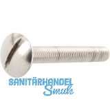 Becherschrauben M 4x 30 Edelstahl A2 mit Schlitz