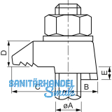 BEAM CLAMP BB2G16 Stahltr�gerklemme M16 Sphaeroguss feuerverzinkt mit Zulassung