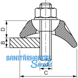 BEAM CLAMP BK1G12 Stahltr�gerklemme M12 Sphaeroguss feuerverzinkt
