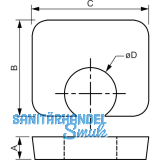 BEAM CLAMP Distanzst�ck BH1Z12 M12 H=2.5mm Stahl verzinkt