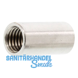 Distanzbuchsen rund M10x 30 Edelstahl A4 (Langmutter)