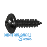 DIN968C 3.9x 13 Phillips Kreuzschlitz verzinkt schwarz Blechschraube mit Bund