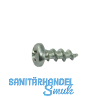 SFS-SPT/14 Beschlagschraube Halbrundkopf 4.3x20 PH 2 Stahl silber f.Kunststoffpr