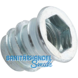 Industrie Einschraubmuffe mit Bund M10x 20 verzinkt mit Innensechskant