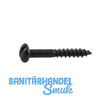 Zier-Holzschraube � 3 x 20 mm, Flachkopf, Schmiedeeisen verzinkt patiniert