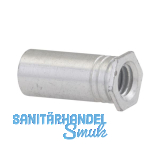 Einpressbuchse M 3x14 Gro�kopf verzinkt-blau offen