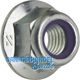DIN6926/ 8 M10 verzinkt Sechskantmutter mit Flansch und Polyamideinlage