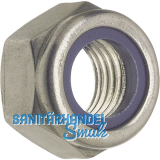 DIN985 M 6 Edelstahl A4 Sicherungsmutter niedrige Form mit Polyamideinlage