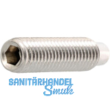 ISO4028 M 6x 10 Edelstahl A4 Gewindestift mit Zapfen Innensechskant (DIN915) ISO4028 M 6x 10 Edelstahl A4 Gewindestift mit Zapfen Innensechskant (DIN915)