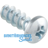 PT-Schraube Halbrundkopf WN1412 KA30 3.0x 8 Ph-KS - verzinkt-blau