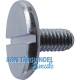 DIN921 M 5x 20 Stahl verchromt Flachkopfschraube mit Schlitz und gro�em Kopf