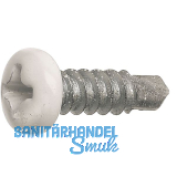 DIN7504N 3.5x9.5 Phillips-KS Kopf RAL9010 wei� beschichtet ~ISO15481