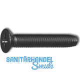 DIN7500M M 4x10 Pozidriv 2 verzinkt schwarz gewindefurchende Senkschraube
