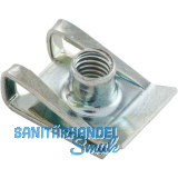 Blechmutter M5/0,5-4,0 Federstahl verzinkt mit metrischem Gewinde