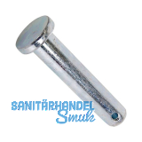 DIN1444 B12H11x60 Bolzen mit Kopf und Splintloch verzinkt