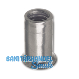 Blindnietmutter Senkkopf Rundschaft offen M12x26.0 Stahl verzinkt