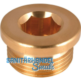 DIN908 G 1" Messing blank Verschlussschraube zylindrisches Rohrgewinde