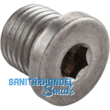 DIN908 5.8 G 1/2" verzinkt Verschlussschraube zylindrisches Rohrgewinde