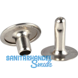 Hohlniete zweiteilig 3.5X 9.1 mm Stahl vernickelt / Gro�packung