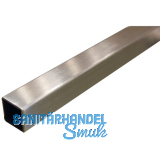 Edelstahl - Vierkantrohr 1.4301, geschliffen K240 25/25/2 mm