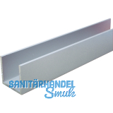 Aluminium U-Profil Edelstahloptik A1/C31 gleichschenkelig 15/15/15/2 mm