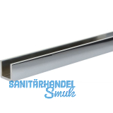 Aluminium U-Profil AlMgSi0,5 Glanzchrom poliert, gleichschenkelig 20/20/20/2 mm