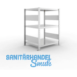 META Steck-Grundregal 1025 x 750 x 600 mm 3 Fachb�den 100 kg