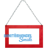 Langguttransportschild Rahmen rot � nicht r�ckstrahlend - mit Stahlkette 05m�