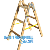 JUST Holz Stehleiter Sprossen=3 L�nge=1,06 m mit Gurt