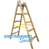 JUST Holz Stehleiter Sprossen=5 L�nge=1,66 m mit Gurt