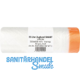 M�lls�cke Polyethylen 35 Liter, 15 my 530 x 600 mm mit Zugband wei�