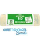 Bio M�lls�cke ohne Griff 25 Liter, 14 my 500 x 500 mm ohne Zugband