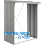BIOHORT Brennholzlager Woodstock 150 silber-metallic