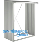 BIOHORT Brennholzlager Woodstock 230 silber-metallic