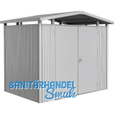 BIOHORT Ger�tehaus Panorama P2 silber-metallic 2-t�rig