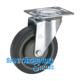 D�RNER + HELMER Lenkrolle TPE Kunststoff-Felge 80 mm 140 kg