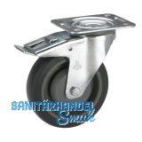 D�RNER + HELMER Lenkrolle TPE Kunststoff-Felge 80 mm 140 kg Feststeller