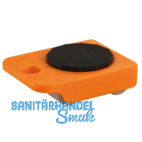 D�RNER + HELMER M�belroller mit PU-R�der und Drehteller 105 x 75 x 35 mm 150 kg